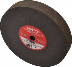 Cratex - 3" Diam x 1/4" Hole x 1/2" Thick, Surface Grinding Wheel - Silicon Carbide, Medium Grade, 7,000 Max RPM, Rubber Bond, No Recess - All Tool & Supply