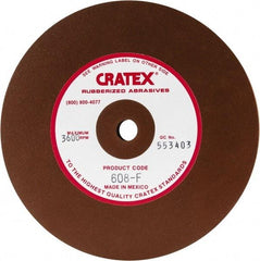 Cratex - 6" Diam x 1/2" Hole x 1/2" Thick, Surface Grinding Wheel - Silicon Carbide, Fine Grade, 3,600 Max RPM, Rubber Bond, No Recess - All Tool & Supply