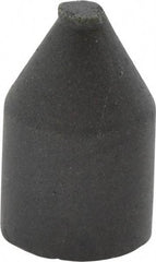 Cratex - 3/8" Max Diam x 5/8" Long, Cone, Rubberized Point - Very Fine Grade, Silicon Carbide, 1/16" Arbor Hole, Unmounted - All Tool & Supply