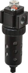 Parker - 3/8" Port, 34 CFM Coalescing Filter - Polycarbonate Bowl, Manual Drain, Modular Connection, 150 Max psi - All Tool & Supply