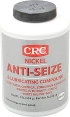 CRC - 16 oz Bottle High Temperature Anti-Seize Lubricant - Nickel, -95 to 2,400°F, Gray, Water Resistant - All Tool & Supply