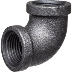 Black Pipe Fittings; Fitting Type: Elbow; Fitting Size: 3″; Material: Malleable Iron; Finish: Black; Fitting Shape: 90 ™ Elbow; Thread Standard: NPT; Connection Type: Threaded; Lead Free: No; Standards: ASME ™B1.2.1;  ™ASME ™B16.3;  ™UL Listed