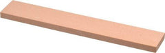 Made in USA - 320 Grit Aluminum Oxide Rectangular Polishing Stone - Extra Fine Grade, 1" Wide x 6" Long x 1/4" Thick - All Tool & Supply