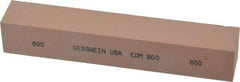 Made in USA - 600 Grit Aluminum Oxide Square Polishing Stone - Super Fine Grade, 1" Wide x 6" Long x 1" Thick - All Tool & Supply