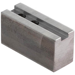 Dillon Manufacturing - Soft Lathe Chuck Jaws; Jaw Type: Square ; Material: Steel ; Jaw Interface Type: 1.5mm x 60 Serrated ; Maximum Compatible Chuck Diameter (Inch): 8 ; Minimum Compatible Chuck Diameter (Inch): 0 ; Overall Height (Inch): 2 - Exact Industrial Supply