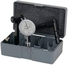 TESA Brown & Sharpe - 6 Piece, 0.05" to 0.06" Measuring Range, 1-1/2" Dial Diam, 0-15-0 Dial Reading, White Dial Test Indicator Kit - 0.0001" Accuracy, 0.65" Contact Point Length, 0.08" Ball Diam, 0.005" Dial Graduation - All Tool & Supply