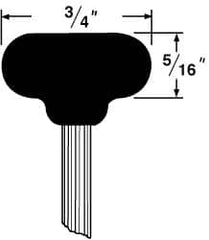 Grier Abrasives - 3/4" Head Diam x 5/16" Thickness, B61, Wheel Radius Edge End, Aluminum Oxide Mounted Point - Exact Industrial Supply