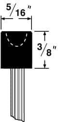 Grier Abrasives - 5/16 x 3/8" Head Diam x Thickness, B134, Cylinder Cup, Aluminum Oxide Mounted Point - All Tool & Supply