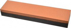 Made in USA - 8" Long x 2" Wide x 1" Thick, Aluminum Oxide Sharpening Stone - Rectangle, Coarse, Fine Grade - All Tool & Supply