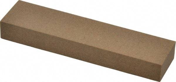 Made in USA - 4" Long x 1" Wide x 1/2" Thick, Aluminum Oxide Sharpening Stone - Rectangle, Medium Grade - All Tool & Supply