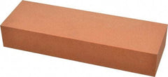 Made in USA - 6" Long x 2" Wide x 1" Thick, Aluminum Oxide Sharpening Stone - Rectangle, Fine Grade - All Tool & Supply