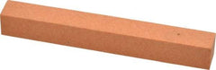 Made in USA - 4" Long x 1/2" Wide x 1/2" Thick, Aluminum Oxide Sharpening Stone - Square, Fine Grade - All Tool & Supply