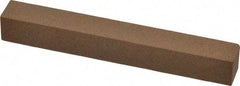 Made in USA - 4" Long x 1/2" Wide x 1/2" Thick, Aluminum Oxide Sharpening Stone - Square, Medium Grade - All Tool & Supply