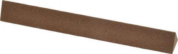 Made in USA - 4" Long x 1/2" Wide x 1/2" Thick, Aluminum Oxide Sharpening Stone - Triangle, Medium Grade - All Tool & Supply