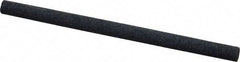 Made in USA - 4" Long x 1/4" Diam x 1/4" Thick, Silicon Carbide Sharpening Stone - Round, Medium Grade - All Tool & Supply