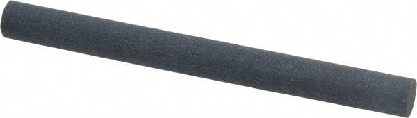 Made in USA - 4" Long x 3/8" Diam x 3/8" Thick, Silicon Carbide Sharpening Stone - Round, Fine Grade - All Tool & Supply