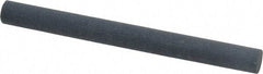 Made in USA - 4" Long x 3/8" Diam x 3/8" Thick, Silicon Carbide Sharpening Stone - Round, Fine Grade - All Tool & Supply