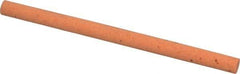 Made in USA - 4" Long x 1/4" Diam x 1/4" Thick, Aluminum Oxide Sharpening Stone - Round, Fine Grade - All Tool & Supply