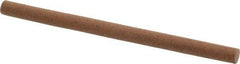 Made in USA - 4" Long x 1/4" Diam x 1/4" Thick, Aluminum Oxide Sharpening Stone - Round, Medium Grade - All Tool & Supply