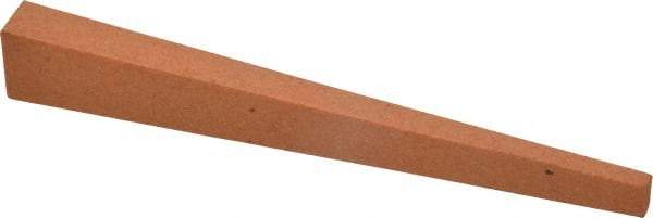 Made in USA - 1/2" Wide x 4" OAL, Aluminum Oxide Sharpening Stone - Flat Tapered, Fine Grade, 320 Grit - All Tool & Supply