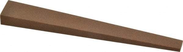 Made in USA - 1/2" Wide x 4" OAL, Aluminum Oxide Sharpening Stone - Flat Tapered, Medium Grade, 220 Grit - All Tool & Supply