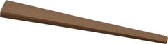 Made in USA - 1/2" Wide x 4" OAL, Aluminum Oxide Sharpening Stone - Oval Tapered, Medium Grade, 220 Grit - All Tool & Supply