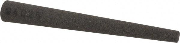 Made in USA - 1/2" Wide x 4" OAL, Aluminum Oxide Sharpening Stone - Round Tapered, Coarse Grade, 120 Grit - All Tool & Supply