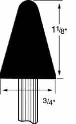 Grier Abrasives - 3/4 x 1-1/8" Head Diam x Thickness, A5, Tree, Aluminum Oxide Mounted Point - All Tool & Supply