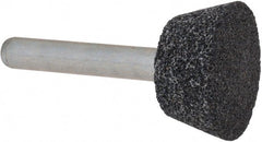 Grier Abrasives - 1 x 1/2" Head Diam x Thickness, A33, Inverted Cone Flat End, Aluminum Oxide Mounted Point - All Tool & Supply