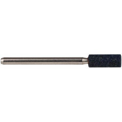 Grier Abrasives - 3/16 x 1/2" Head Diam x Thickness, W154, Cylinder, Aluminum Oxide Mounted Point - All Tool & Supply