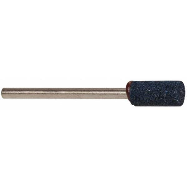 Grier Abrasives - 1/4 x 1/2" Head Diam x Thickness, W163, Cylinder, Aluminum Oxide Mounted Point - All Tool & Supply