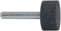 Grier Abrasives - 1 x 1/2" Head Diam x Thickness, W218, Cylinder, Aluminum Oxide Mounted Point - All Tool & Supply