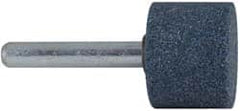 Grier Abrasives - 1 x 3/4" Head Diam x Thickness, W219, Cylinder, Aluminum Oxide Mounted Point - All Tool & Supply