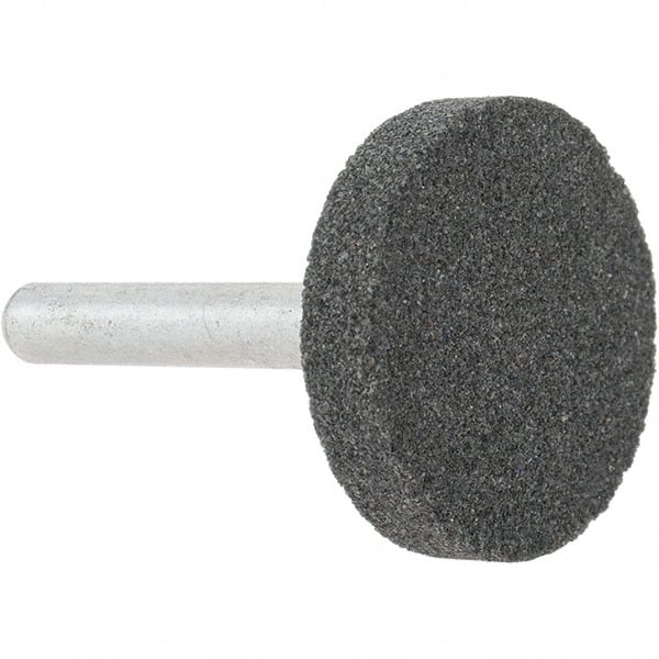 Grier Abrasives - 1-1/4 x 1/4" Head Diam x Thickness, W225, Cylinder, Aluminum Oxide Mounted Point - All Tool & Supply