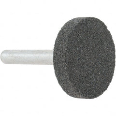 Grier Abrasives - 1-1/4 x 1/4" Head Diam x Thickness, W225, Cylinder, Aluminum Oxide Mounted Point - All Tool & Supply