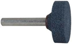 Grier Abrasives - 1-1/4 x 3/8" Head Diam x Thickness, W226, Cylinder, Aluminum Oxide Mounted Point - All Tool & Supply