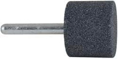 Grier Abrasives - 1-1/4 x 1" Head Diam x Thickness, W229, Cylinder, Aluminum Oxide Mounted Point - All Tool & Supply