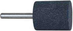 Grier Abrasives - 1-1/4" Head Diam x 1-1/2" Thickness, W231, Cylinder End, Aluminum Oxide Mounted Point - Blue, Medium Grade, 60 Grit, 17,620 RPM - All Tool & Supply