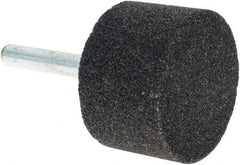 Grier Abrasives - 1-1/2 x 1" Head Diam x Thickness, W237, Cylinder, Aluminum Oxide Mounted Point - All Tool & Supply