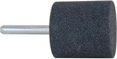 Grier Abrasives - 1-1/2 x 1-1/2" Head Diam x Thickness, W238, Cylinder, Aluminum Oxide Mounted Point - All Tool & Supply