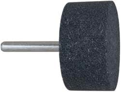 Grier Abrasives - 2 x 1" Head Diam x Thickness, W242, Cylinder, Aluminum Oxide Mounted Point - All Tool & Supply