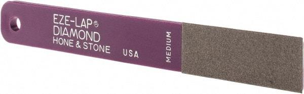 Eze Lap - Medium, 2" Length of Cut, Single End Diamond Hone - 400 Grit, 3/4" Wide x 3/16" High - All Tool & Supply