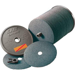 Sait - 5" Diam 7/8" Hole 60 Grit Fiber Disc - Zirconia Alumina, 10,000 Max RPM - All Tool & Supply