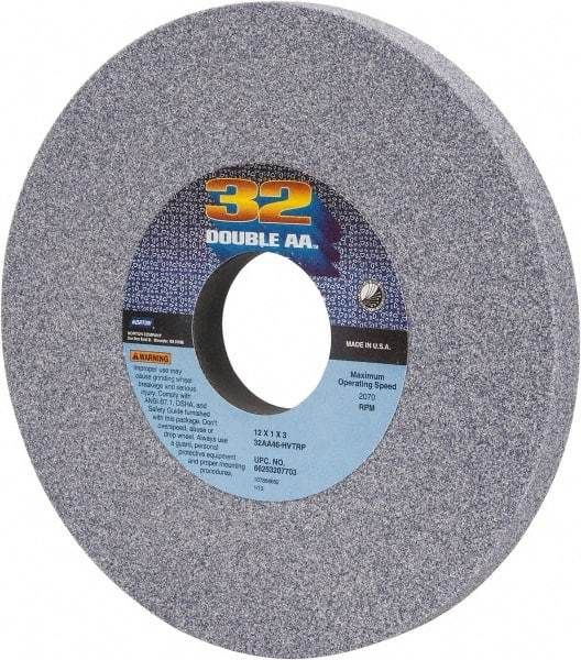 Norton - 12" Diam x 3" Hole x 1" Thick, H Hardness, 46 Grit Surface Grinding Wheel - Aluminum Oxide, Type 1, Coarse Grade, 2,070 Max RPM, Vitrified Bond, No Recess - All Tool & Supply