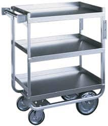 Standard Utility Cart: Stainless Steel Swivel, Polyurethane Wheels