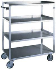 Linen Utility Cart: Stainless Steel Stainless Steel, 4 Shelves