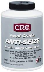 CRC - 16 oz Bottle High Temperature Anti-Seize Lubricant - Aluminum, -65 to 1,800°F, Opaque Off-White, Food Grade, Water Resistant - All Tool & Supply