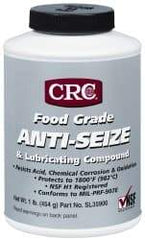 CRC - 16 oz Bottle High Temperature Anti-Seize Lubricant - Aluminum, -65 to 1,800°F, Opaque Off-White, Food Grade, Water Resistant - All Tool & Supply