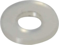 Made in USA - #4 Screw, Grade 6/6 Nylon Standard Flat Washer - 2.92mm ID x 1/4" OD, 0.81mm Thick - All Tool & Supply