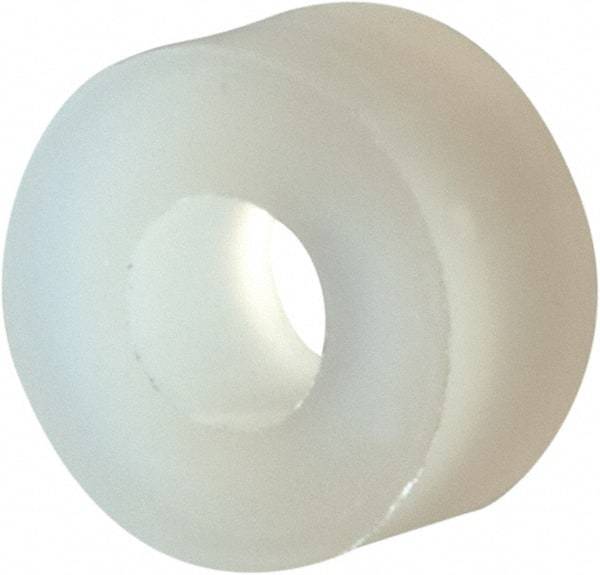 Made in USA - #4 Screw, Grade 6/6 Nylon Standard Flat Washer - 2.92mm ID x 1/4" OD, 3.18mm Thick - All Tool & Supply